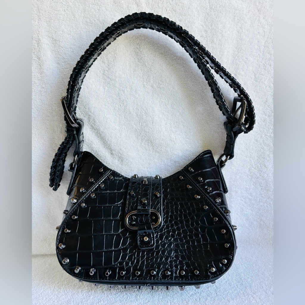 Urban Outfitter Croc-Embossed Studded Shoulder Bag
